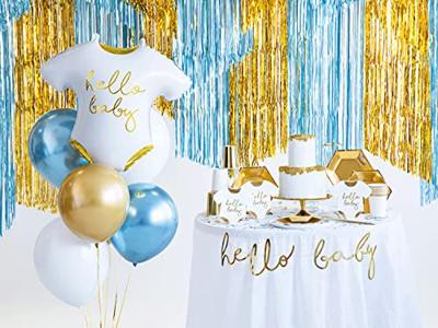 Servetten Geboorte Baby Rompertje Wit/Goud (20st)