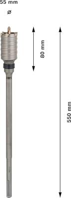 Bosch Accessoires Doosboor SDS-max-9 55 x 420 x 550 mm, 8 1st - F00Y145193 - thumbnail