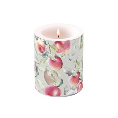 Ambiente fresh apples stompkaars 75 branduren 10x12 cm Ambiente fresh apples stompkaars 75 branduren 10x12 cm