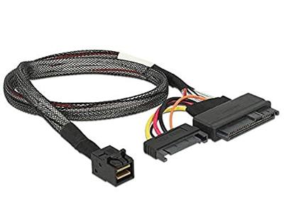DeLOCK SFF-8643 male > U.2 SFF-8639 female + SATA voedingsstekker adapter