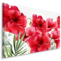 Schilderij - Prachtige Klaprozen in Retro style , Wanddecoratie , Premium print - thumbnail