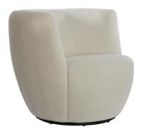 Light & Living Draaibare Fauteuil 'Senja' Bouclé, kleur Wit - thumbnail