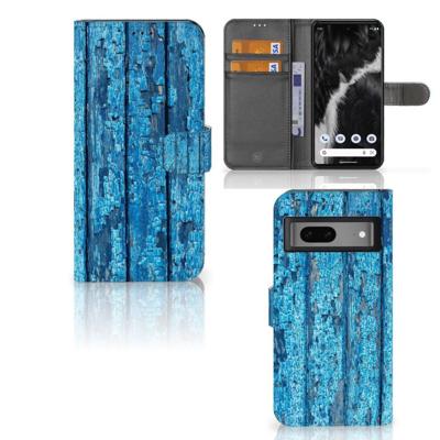 Google Pixel 7 | Book Style Case | Wood Blue