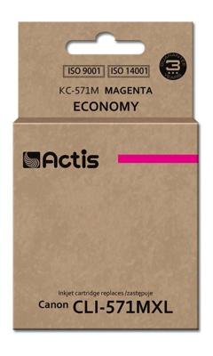 Actis KC-571M-inkt (Canon CLI-571M-vervanger; standaard; 12 ml; rood)