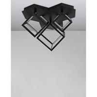Lyora Vierkante plafondlampGabbia zwart - 9818241 - thumbnail