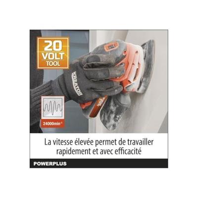 Multi -Wireless Sander 20V + 1x schurend 80G - Dual Power POWDP50200 - geleverd zonder batterij of oplader