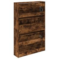 Schoenenkast 80x21x125,5 cm bewerkt hout gerookt eikenkleurig - thumbnail