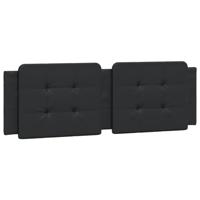 Hoofdbordkussen 160 cm kunstleer zwart - thumbnail