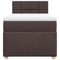 Boxspring met matras stof donkerbruin 90x200 cm - thumbnail