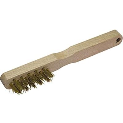 Wolfcraft Handdraadborstel | Messing | 3 rijen | 200mm | 1 stuk - 2725000 Wolfcraft Handdraadborstel | Messing | 3 rijen | 200mm | 1 stuk - 2725000