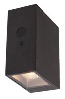 Lucide BOLTON - Wandlamp - Zonne-energie - LED Dimb. - 1x1W 3000K - IP54 - Beweging & dag/nacht sensor - Zwart - thumbnail