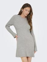 Only Onlmichella Ls O-neck Dress Knt Noos Jurken Medium Grey Melange - thumbnail