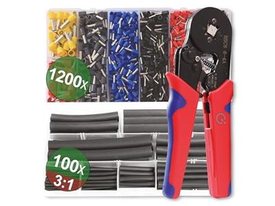 Quadrios 22T009 22T009 Krimptangset Adereindhulzen 0.25 tot 10 mm² Incl. assortiment adereindhulzen Quadrios 22T009 22T009 Krimptangset Adereindhulzen 0.25 tot 10 mm² Incl. assortiment adereindhulzen
