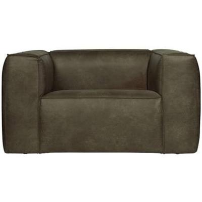 WOOOD Fauteuil 'Bean' Recycle Leer, kleur Army