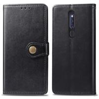 Retro Solid Color Leather Buckle Mobile Phone Protection Leather Case with Lanyard & Photo Frame & Card Slot & Wallet & Bracket Function for OPPO F11 - thumbnail