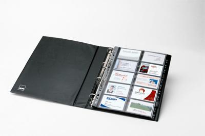 Sigel SI-VZ301 Visitekaartmap A4 Zwart Voor 400 Visitekaarten Tot 90x58mm - thumbnail