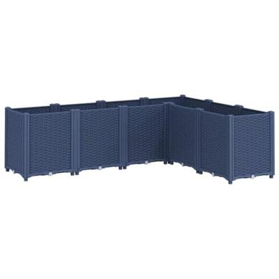 VidaXL Plantenbak 160x120x53 cm polypropeen grijs