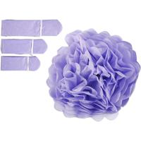 Creativ Company Pompon van papier, d 20+24+30 cm, 16 gr, paars, 3 stuk/ 1 doos - thumbnail
