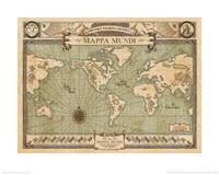 Kunstdruk Fantastic Beasts - Mappa Mundi 50x40cm - thumbnail