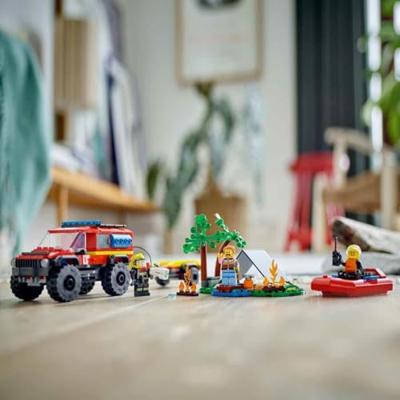 Lego City 60412 Brandweerauto met Reddingsboot - thumbnail