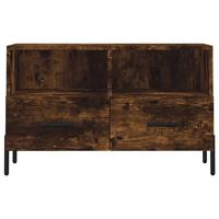 Tv-meubel 80x36x50 cm bewerkt hout gerookt eikenkleurig - thumbnail