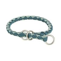 TRIXIE HALSBAND HOND CAVO HALFSLIP PETROL / SALIE 52-60X1,8 CM - thumbnail