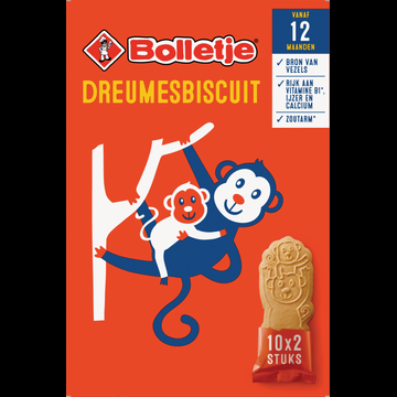 Bolletje Dreumesbiscuit vanaf 12 Maanden 10 x 2 Stuks 150 g bij Jumbo Bolletje Dreumesbiscuit vanaf 12 Maanden 10 x 2 Stuks 150 g bij Jumbo