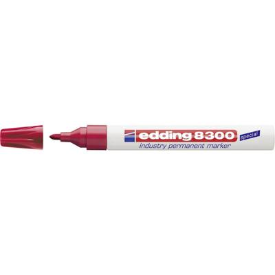 Edding 8300 industry permanent marker 4-8300002 Permanent marker Rood Watervast: Ja