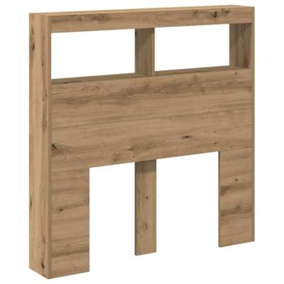 Hoofdbordkast met LED 100x17x102 cm artisan eikenkleurig Hoofdbordkast met LED 100x17x102 cm artisan eikenkleurig