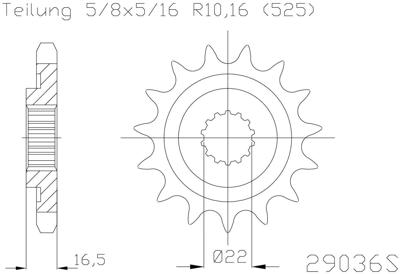 ESJOT Sprocket 525 15z racing