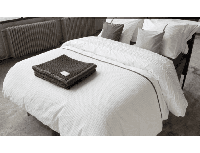 Dommelin Dommelin Dekbedovertrek Bari Percal 200TC Wit-Kaki 140x200/220 - thumbnail