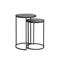 Light & Living Bijzettafel 'Talca' Set van 2 stuks, 35/40cm, kleur Antiek Lood - thumbnail