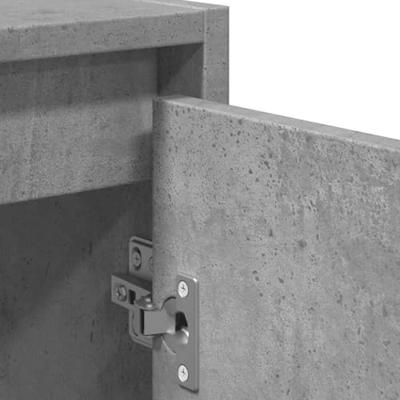 2-delige Badkamermeubelset bewerkt hout betongrijs 2-delige Badkamermeubelset bewerkt hout betongrijs