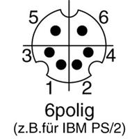 BKL Electronic 0204020 Miniatuur-DIN-connector Stekker, recht Aantal polen: 6 Zwart 1 stuk(s) - thumbnail