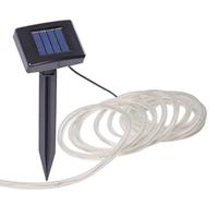 Solar lichtslang rope met los solarpaneel buiten ledstrip op zonne energie - thumbnail