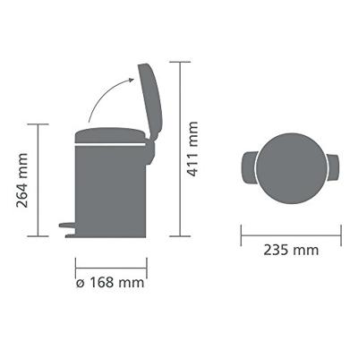 Brabantia pedaalemmer Newlcon 3 liter white - thumbnail