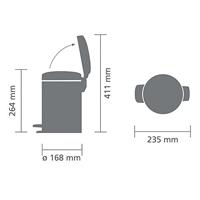 Brabantia Newicon Pedaalemmer 3L Wit - thumbnail