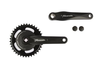 Buzaglo Miranda alfa 1 crankstel 38t 3/32“ + disc 9.2cm, zwart Buzaglo Miranda alfa 1 crankstel 38t 3/32“ + disc 9.2cm, zwart