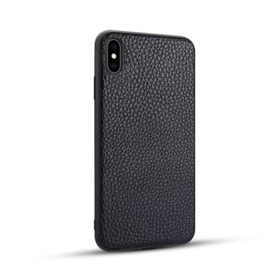 Voor iPhone XS Litchi patroon lederen anti-Falling TPU mobiele telefoon shell beschermende case (Deep Blue) Voor iPhone XS Litchi patroon lederen anti-Falling TPU mobiele telefoon shell beschermende case (Deep Blue)