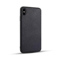 Voor iPhone XS Litchi patroon lederen anti-Falling TPU mobiele telefoon shell beschermende case (Deep Blue) - thumbnail