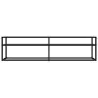 Tv-meubel 160x40x40,5 gehard glas zwart - thumbnail