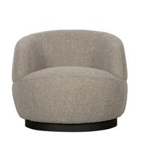 WOOOD Draaifauteuil 'Woolly' Bouclé, kleur Naturel - thumbnail