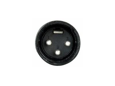 DAP XLR plug 3p male zwart met zwarte tule