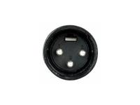 DAP XLR plug 3p male zwart met zwarte tule - thumbnail