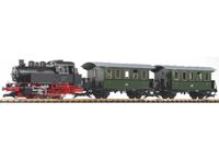 Piko G 37125 G startset stoomlocomotief BR 80 met 2 personenrijtuigen van de DR - thumbnail