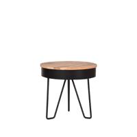 LABEL51 Bijzettafel Saran - Zwart - Metaal - Rond - 44 cm - thumbnail