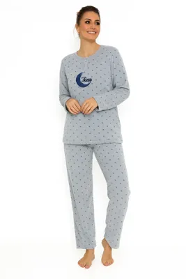 Cocodream fleece pyjama dames - Dots - Warme winter pyjama