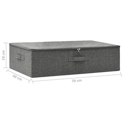 VidaXL Opbergbox 70x40x18 cm stof antracietkleurig VidaXL Opbergbox 70x40x18 cm stof antracietkleurig