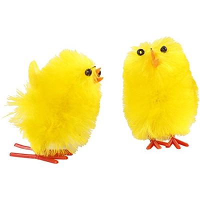 Creativ Company Gele paaskuikens chenille, 12st.