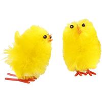 Creativ Company Gele paaskuikens chenille, 12st. - thumbnail